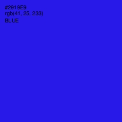 #2919E9 - Blue Color Image