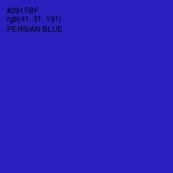 #291FBF - Persian Blue Color Image