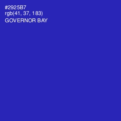 #2925B7 - Governor Bay Color Image