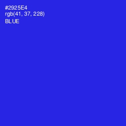 #2925E4 - Blue Color Image