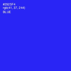 #2925F4 - Blue Color Image