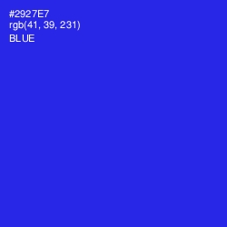 #2927E7 - Blue Color Image