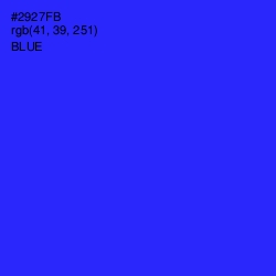 #2927FB - Blue Color Image