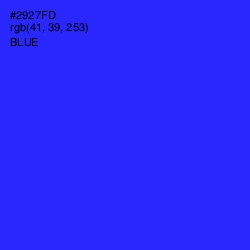 #2927FD - Blue Color Image