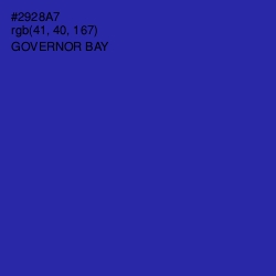 #2928A7 - Governor Bay Color Image