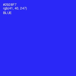 #2928F7 - Blue Color Image