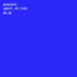 #2928F8 - Blue Color Image