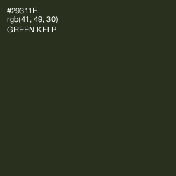 #29311E - Green Kelp Color Image