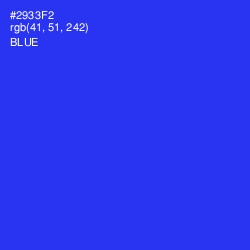 #2933F2 - Blue Color Image