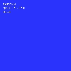 #2933FB - Blue Color Image