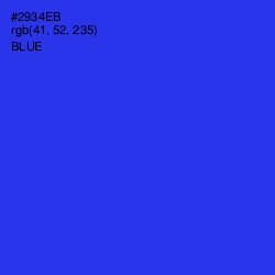 #2934EB - Blue Color Image