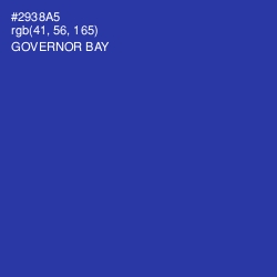 #2938A5 - Governor Bay Color Image