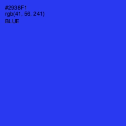 #2938F1 - Blue Color Image