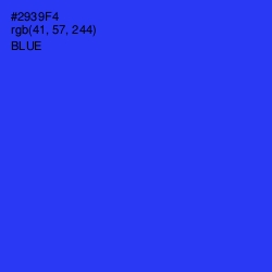 #2939F4 - Blue Color Image