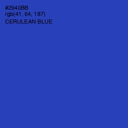 #2940BB - Cerulean Blue Color Image