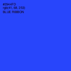 #2944FD - Blue Ribbon Color Image