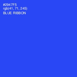 #2947F5 - Blue Ribbon Color Image