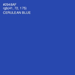 #2948AF - Cerulean Blue Color Image