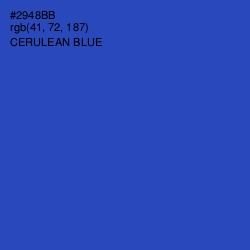 #2948BB - Cerulean Blue Color Image