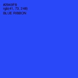 #2949F8 - Blue Ribbon Color Image