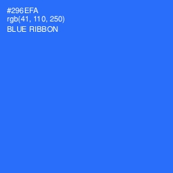 #296EFA - Blue Ribbon Color Image
