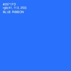 #2971FD - Blue Ribbon Color Image