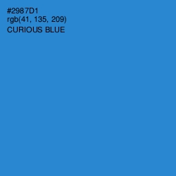 #2987D1 - Curious Blue Color Image