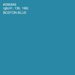 #2988A6 - Boston Blue Color Image