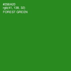 #298A20 - Forest Green Color Image