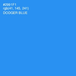 #2991F1 - Dodger Blue Color Image