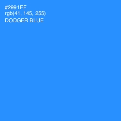 #2991FF - Dodger Blue Color Image