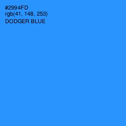 #2994FD - Dodger Blue Color Image