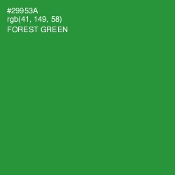 #29953A - Forest Green Color Image