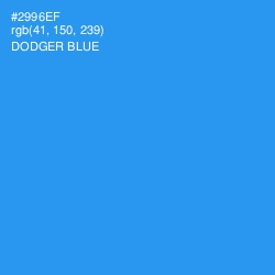 #2996EF - Dodger Blue Color Image