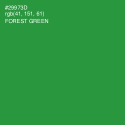 #29973D - Forest Green Color Image