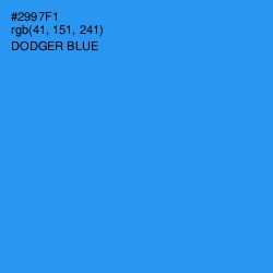 #2997F1 - Dodger Blue Color Image