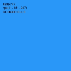 #2997F7 - Dodger Blue Color Image