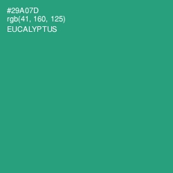#29A07D - Eucalyptus Color Image