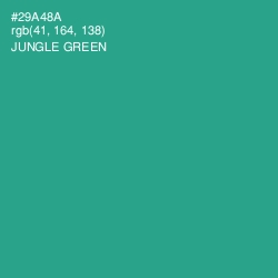 #29A48A - Jungle Green Color Image