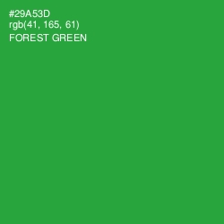 #29A53D - Forest Green Color Image