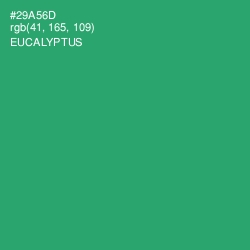 #29A56D - Eucalyptus Color Image