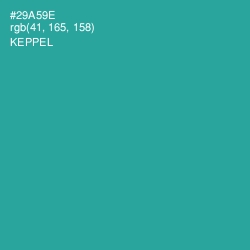 #29A59E - Keppel Color Image