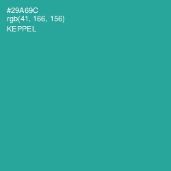 #29A69C - Keppel Color Image