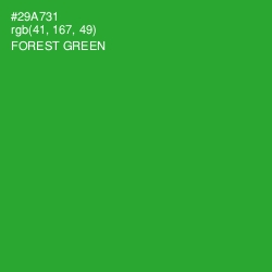 #29A731 - Forest Green Color Image