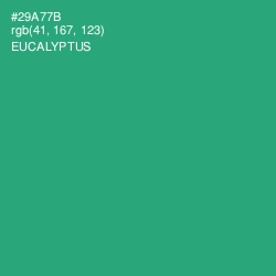 #29A77B - Eucalyptus Color Image