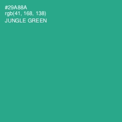 #29A88A - Jungle Green Color Image