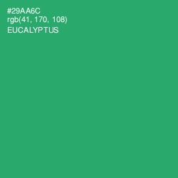 #29AA6C - Eucalyptus Color Image