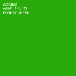 #29AB0C - Forest Green Color Image