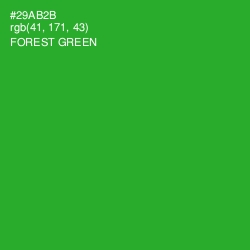 #29AB2B - Forest Green Color Image