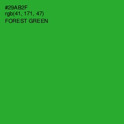 #29AB2F - Forest Green Color Image